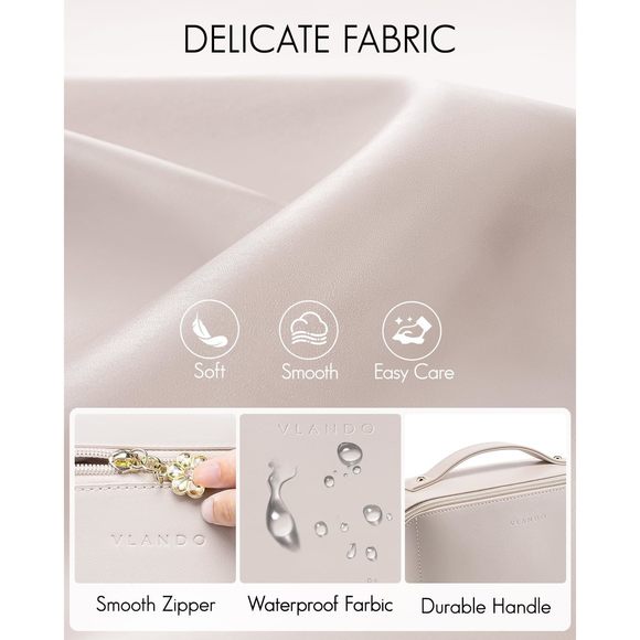 Travel Makeup Bag,make Up Bag Travel Toiletry Bag For Women Open Flat Makeup🦒 - Picture 9 of 9